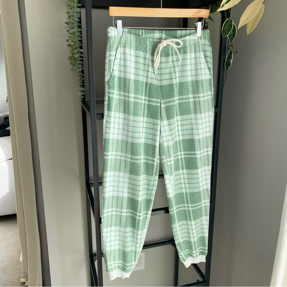 Aerie Plaid Fleece Jogger Sweatpants - Picture 1 of 4